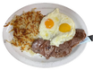Ham Steak and 2 Eggs