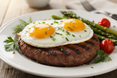 Burger Steak and 2 Eggs
